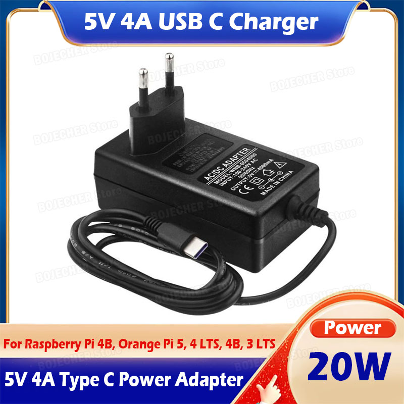 Pi Power Supply - Chargeur USB C 5V 4A pour