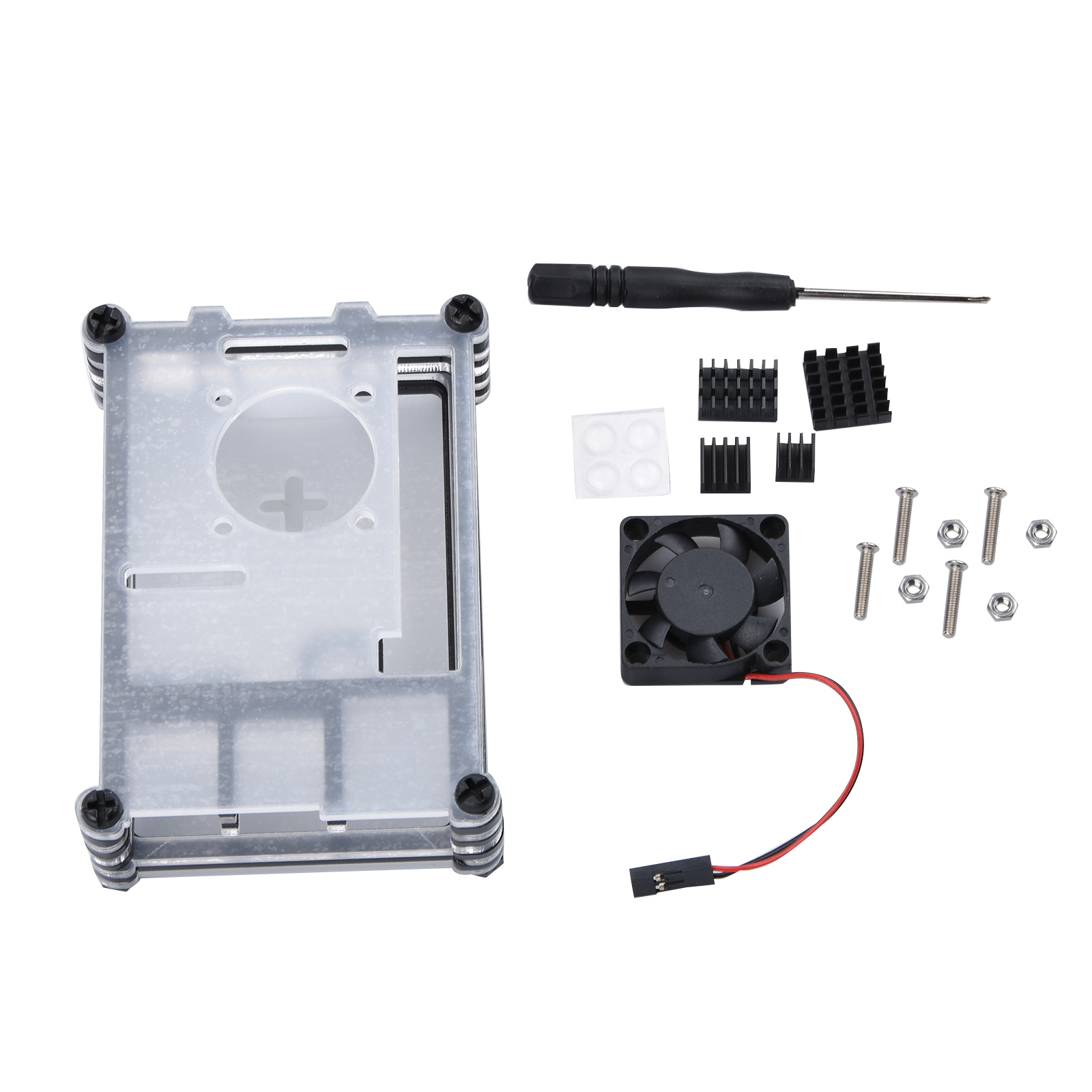 Pi 4 Case - Boîtier transparent à 9 couches avec
