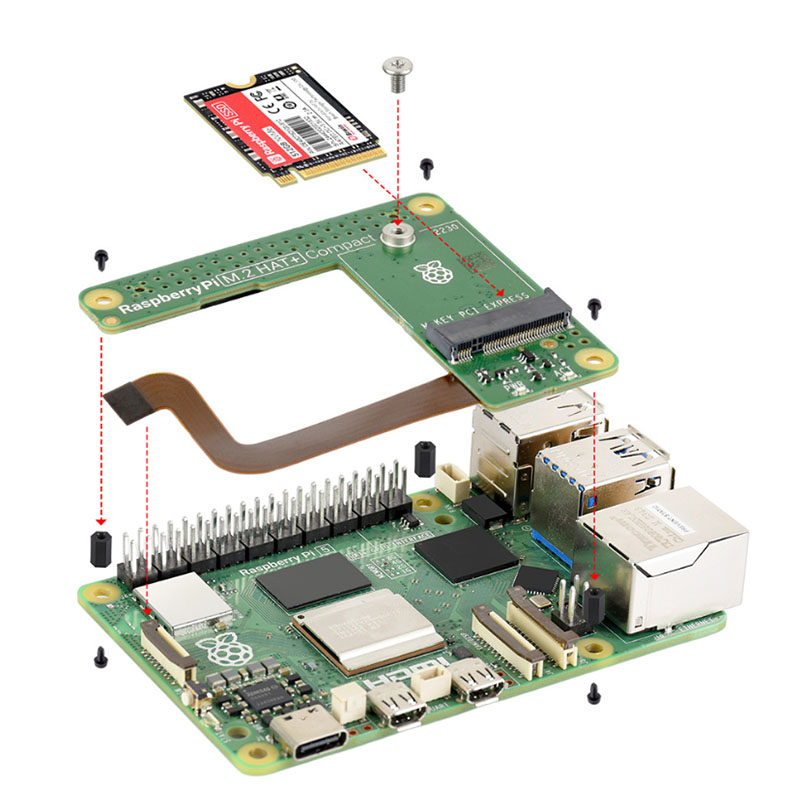 Pi 5 Case - HAT+ Compact Officiel Raspberry Pi 5