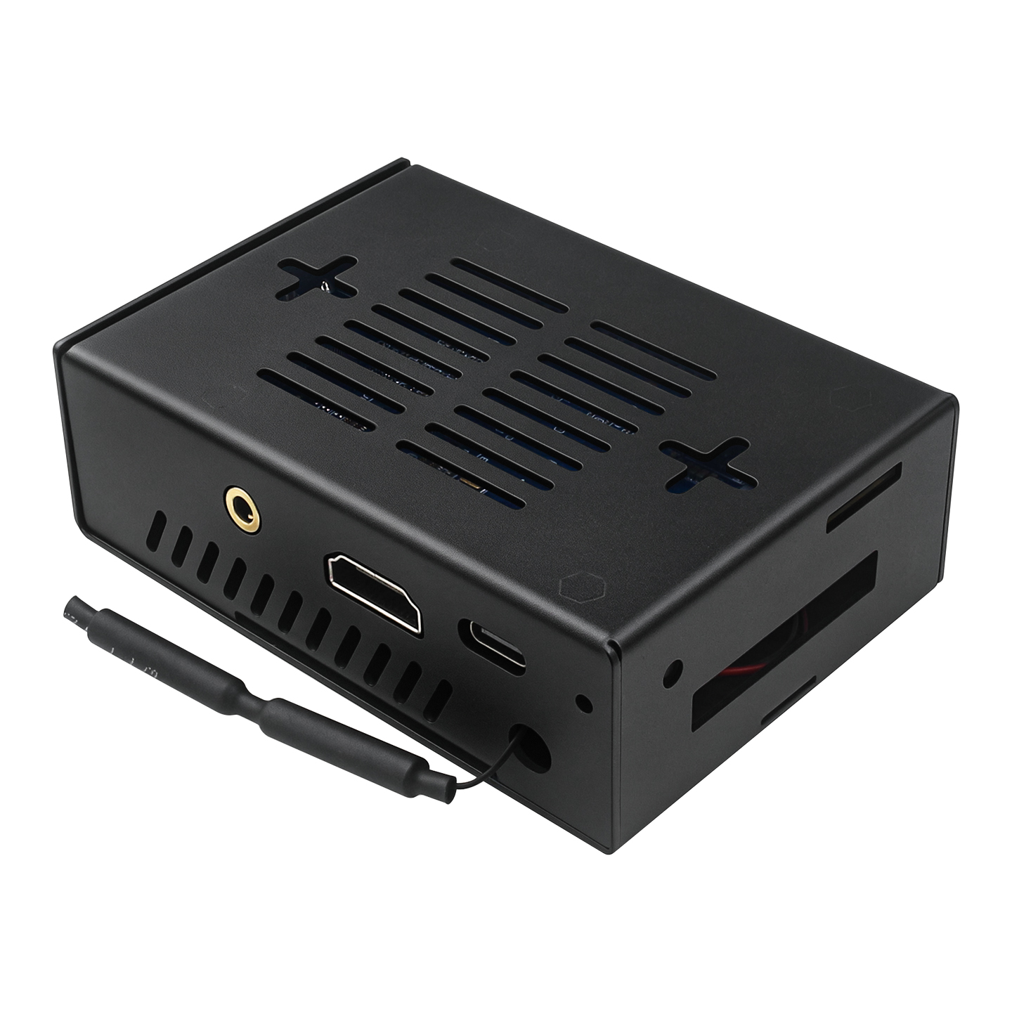 Boîtier métallique noir Orange - Pi 4 Case avis et prix