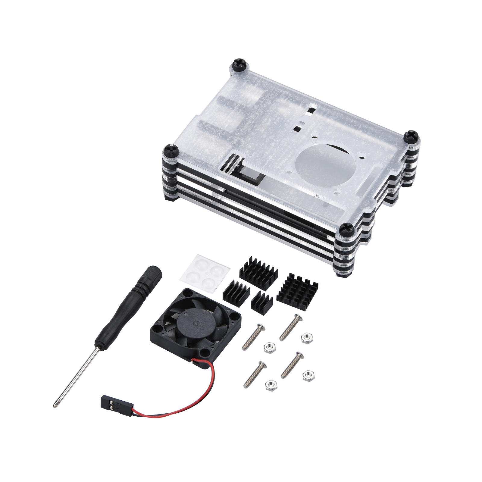 Boîtier transparent à 9 couche - Pi 4 Case avis et prix